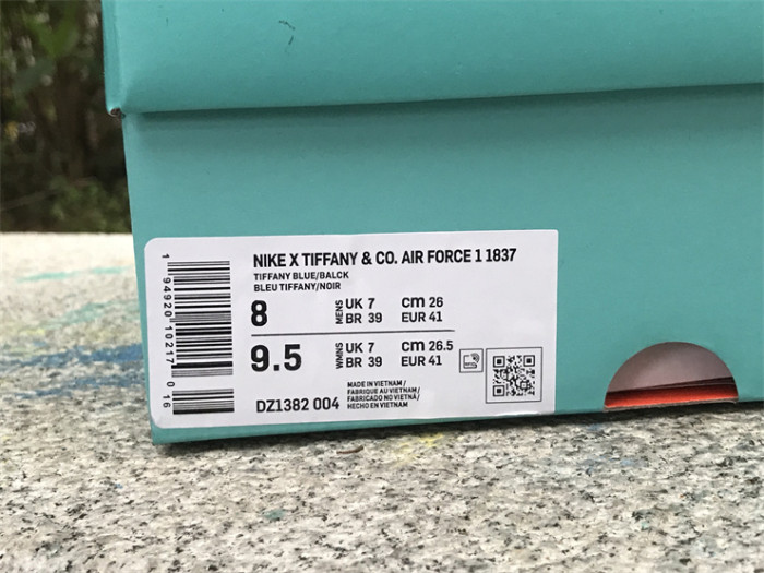 Nike x Tiffany & Co. Air Force 1 1837 DZ1382-004