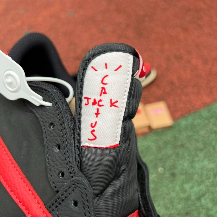 Authentic Travis Scott x Air Jordan 1 Low OG Black Red