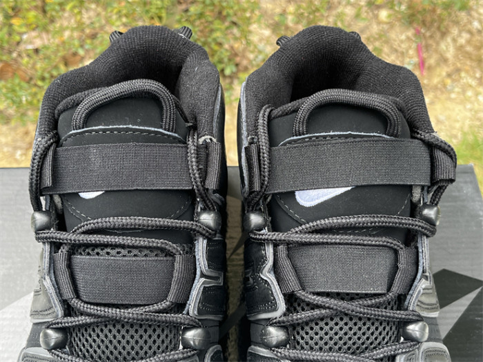 Authentic Supreme x Nike Air More Uptempo Black