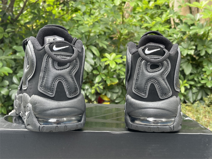 Authentic Supreme x Nike Air More Uptempo Black