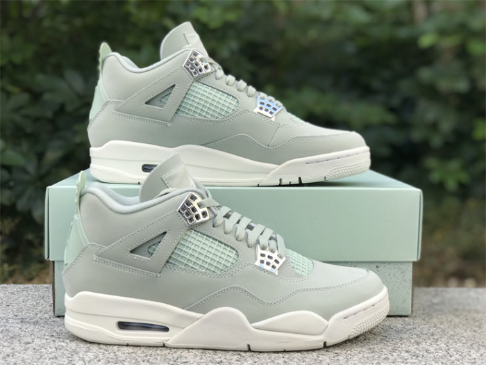 Authentic Air Jordan 4 Seafoam Sail