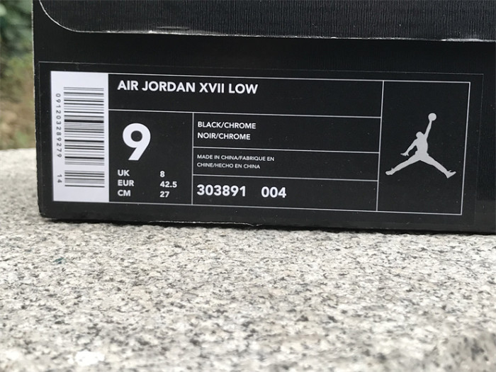 Authentic Jordan 17 OG Low Black Chrome