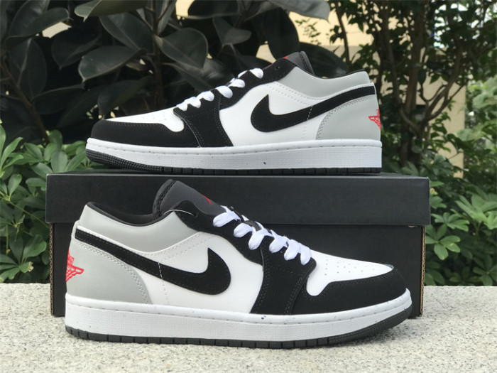 Authentic Air Jordan 1 Low SE White Fire Red Black Matte Silver