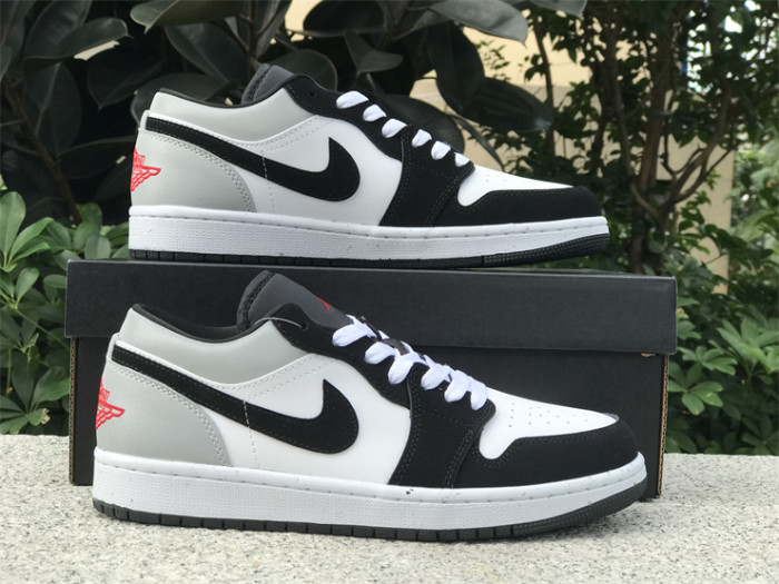 Authentic Air Jordan 1 Low SE White Fire Red Black Matte Silver