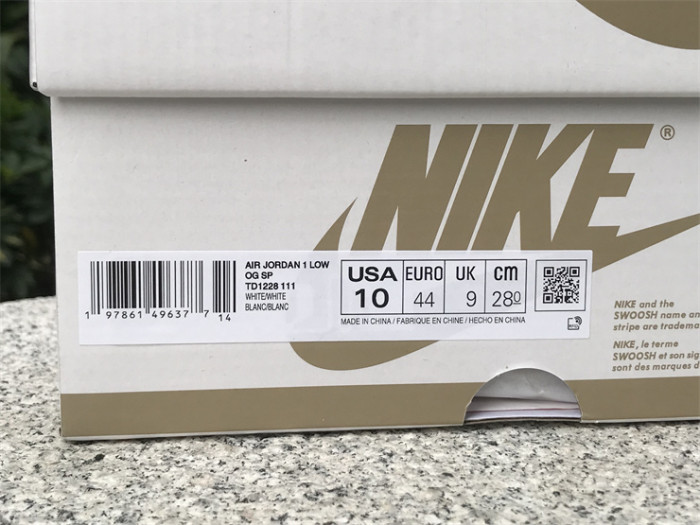 Authentic Travis Scott X Air Jordan 1 Retro Low OG SP White Party