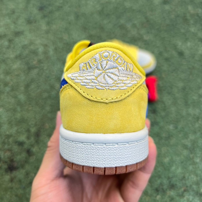 Authentic Authentic Travis Scott x Air Jordan 1 Low “Canary” Kids