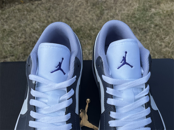 Authentic Air Jordan 1 Low White Purple