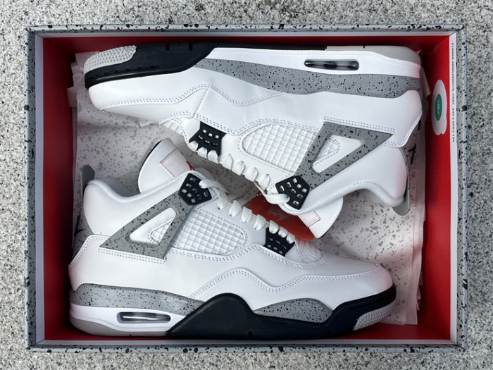 Authentic Air Jordan 4 OG “White Cement” 2025