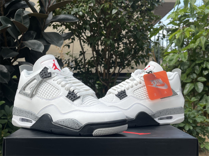 Authentic Air Jordan 4 OG “White Cement” 2025