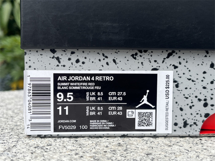 Authentic Air Jordan 4 OG “White Cement” 2025