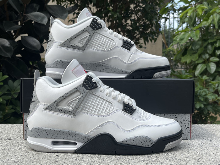 Authentic Air Jordan 4 OG “White Cement” 2025