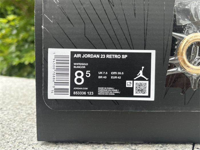 Authentic Trophy Room x Air Jordan 23 Retro White