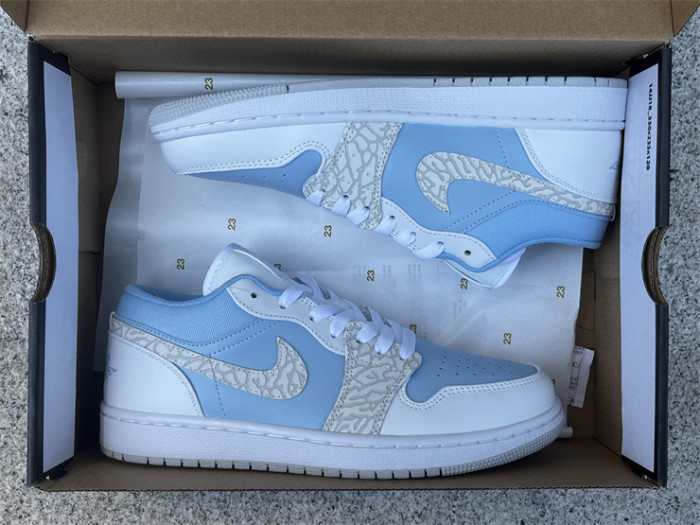 Authentic Nike Air Jordan 1 Low  Blue Tint