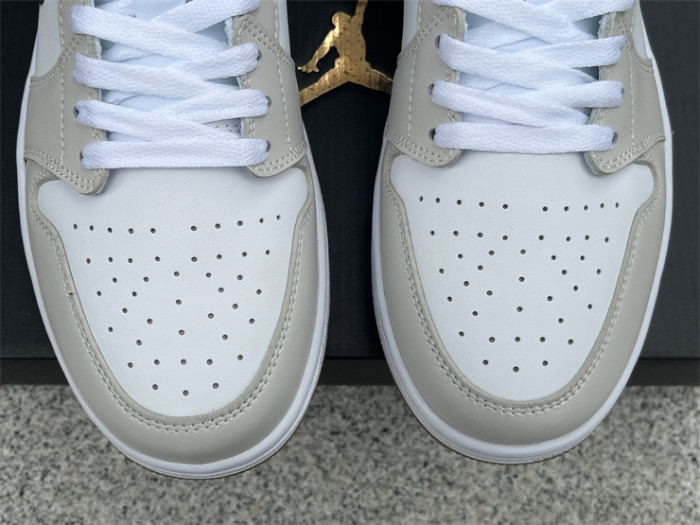 Authentic Air Jordan 1 Low Midnight Navy Neutral Grey