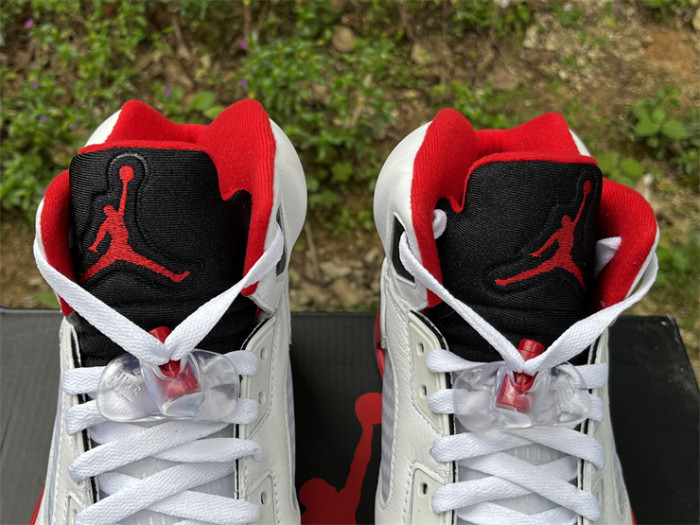Authentic  Air Jordan 5 Fire Red “Black Tongue”   2025
