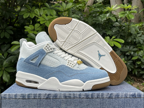 Authentic Air Jordan 4 Denim “Worn Blue”   GS