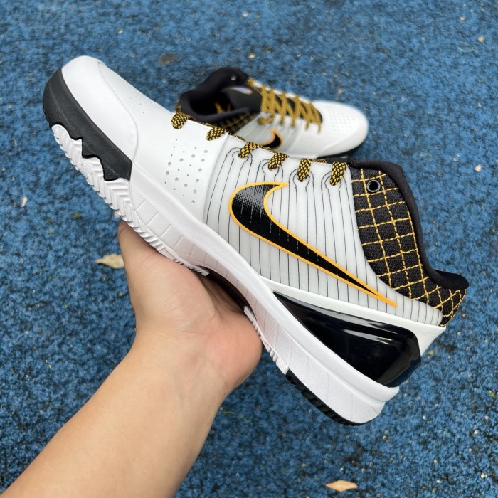 Authentic Nike Kobe 4 Protro White Black Del Sol