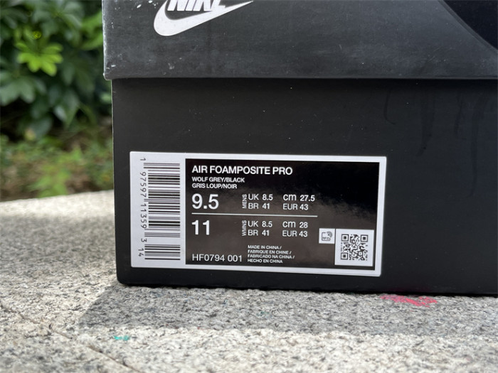 Authentic Nike Foamposite Pro “Wolf Grey”