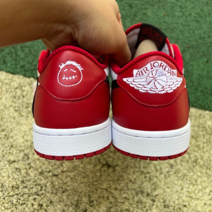 Authentic Travis Scott x Air Jordan 1 Low OG White Red