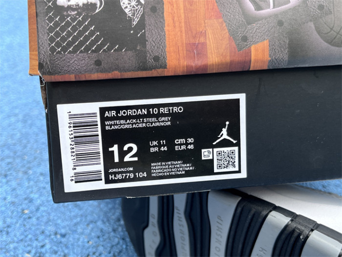 Authentic Air Jordan 10 Retro “Steel” 2025