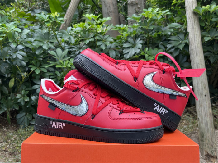 Authentic Off-White x Nike Air Force 1 Low Crimson