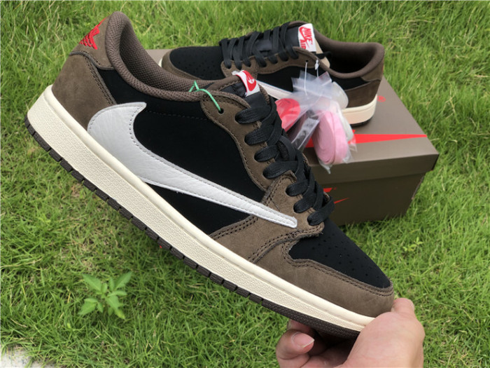 Authentic Travis Scott x Air Jordan 1 Low “Dark Mocha”
