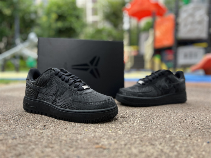 Authentic Nike Air Force 1 Low Kobe Forever Triple Black