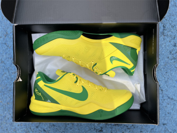 Authentic Kobe 8 Protro Oregon Ducks PE Yellow