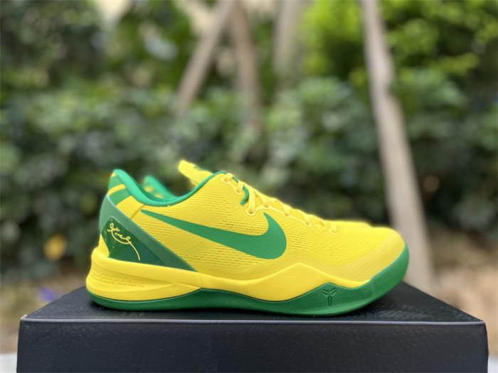 Authentic Kobe 8 Protro Oregon Ducks PE Yellow