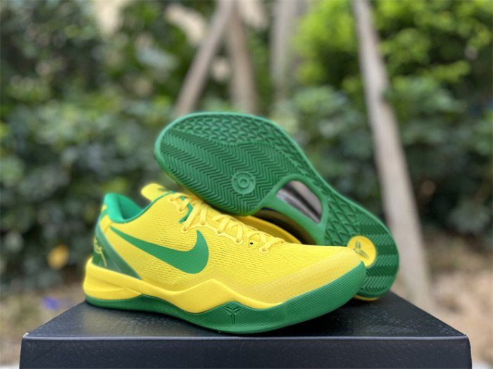 Authentic Kobe 8 Protro Oregon Ducks PE Yellow