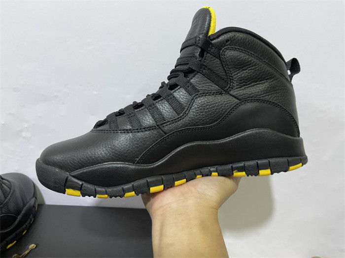 Authentic  Jordan Air Jordan 10 Black  Yellow