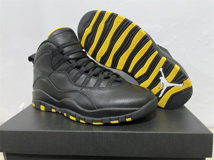 Authentic  Jordan Air Jordan 10 Black  Yellow