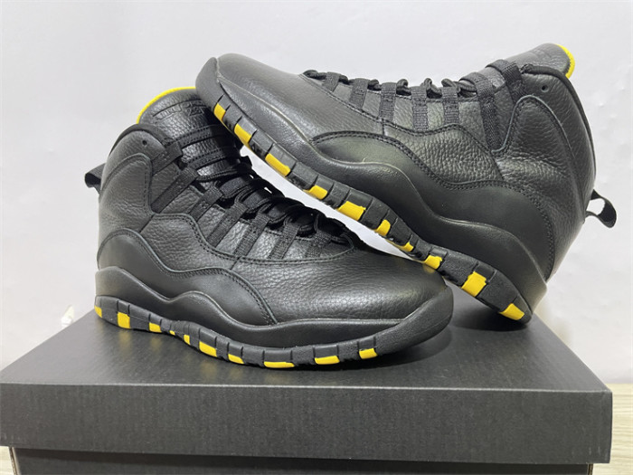 Authentic  Jordan Air Jordan 10 Black  Yellow