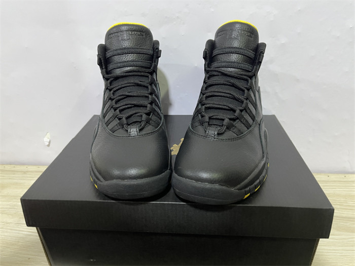 Authentic  Jordan Air Jordan 10 Black  Yellow