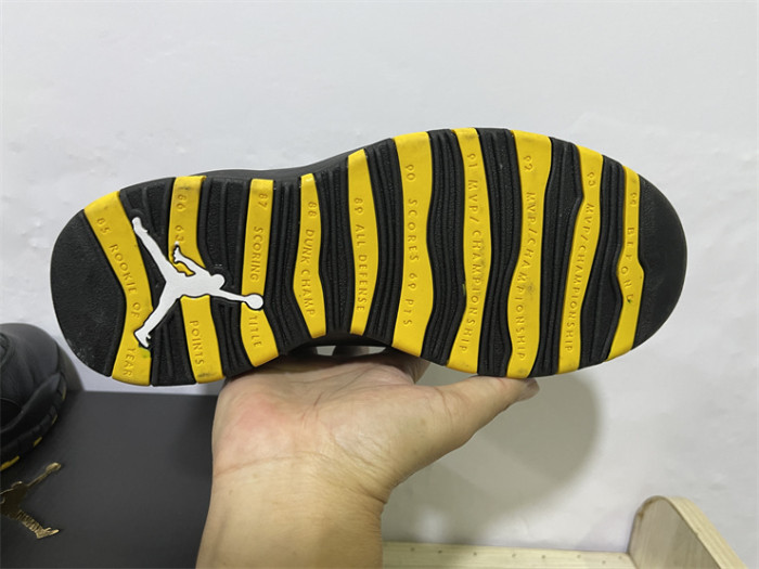 Authentic  Jordan Air Jordan 10 Black  Yellow