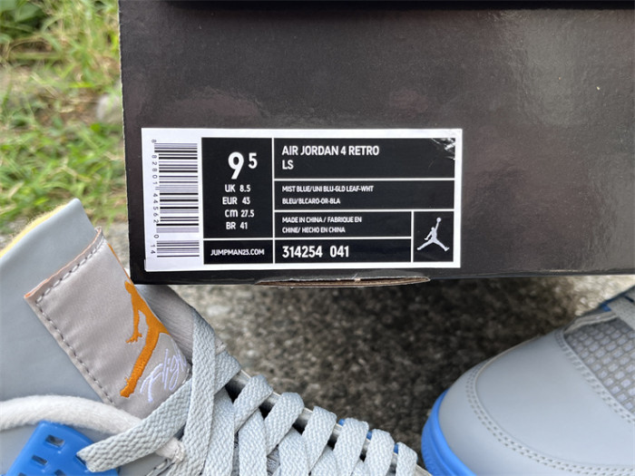 Authentic Air Jordan 4  retro Mist Blue