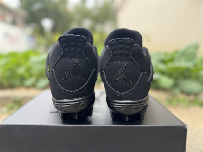 Authentic Air Jordan 4 Retro Golf 'Black Cat' Cleats