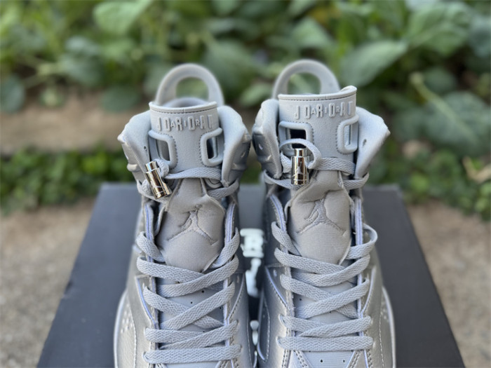 Authentic Air Jordan 6 Retro PSG Paris Saint-Germain Silver