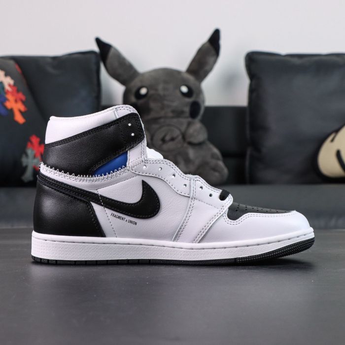 Authentic  fragment x Union LA x Air Jordan 1 High White Black