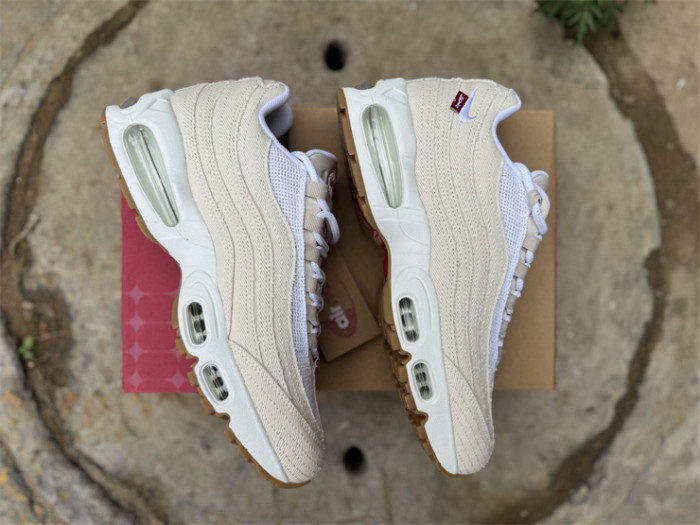 Authentic Levi's x Nike Air Max 95 “White and Ecru”