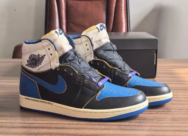 Authentic Air Jordan 1 Retro High OG SP Fragment x Union LA Sport Royal