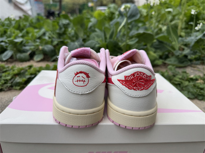Authentic Travis Scott x Air Jordan 1 Low  Tropical Pink