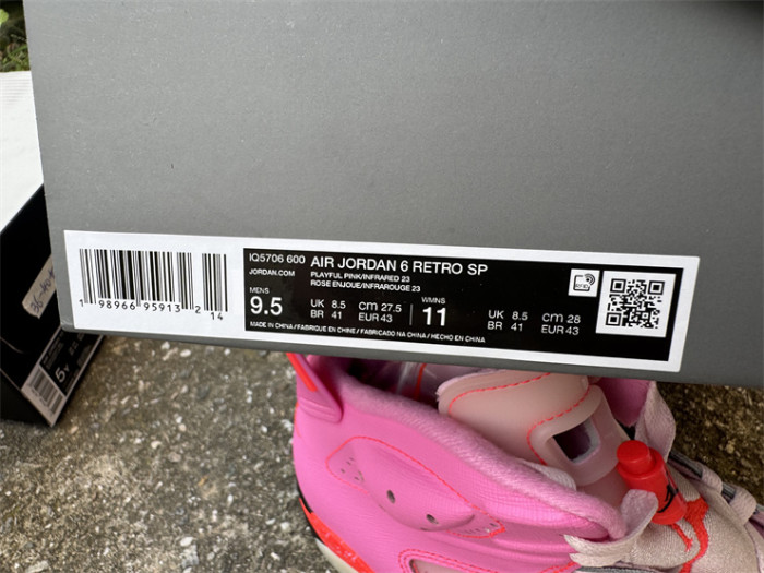 Authentic Air Jordan 6 Retro Awake NY Playful Pink