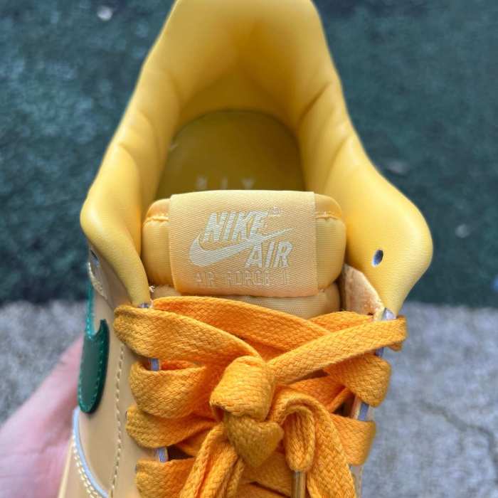 Authentic Nike Air Force 1 Low Patent Leather Topaz Gold