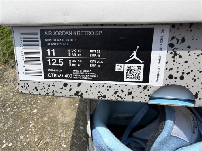 Authentic Air Jordan 4 Retro Golf University Blue Cleats