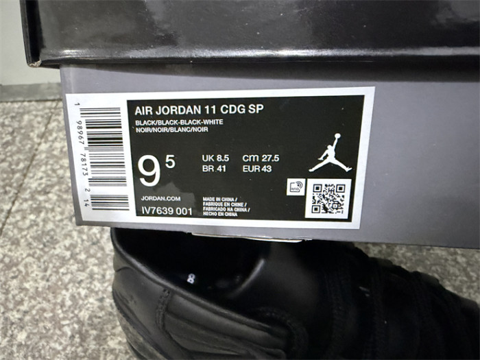 Authentic Comme des Garçons Homme Plus x Air Jordan 11 Black