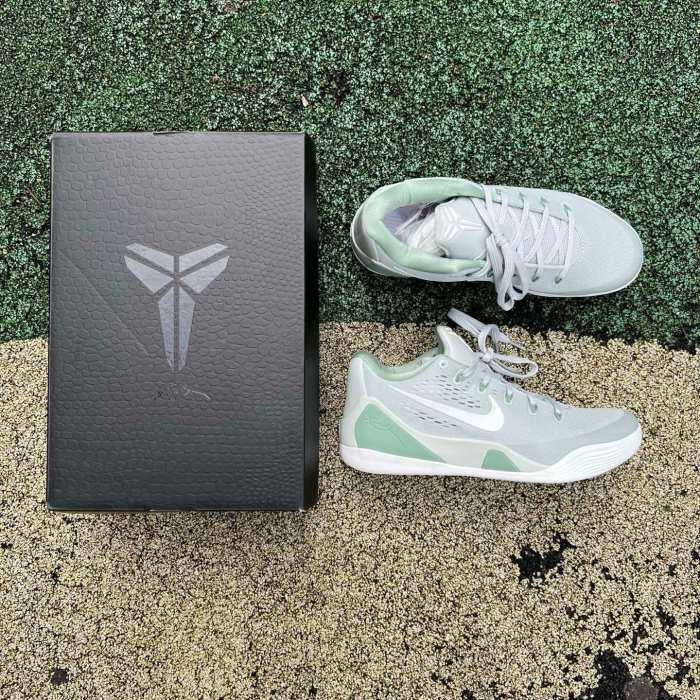 Authentic Nike Kobe 9 EM Low Protro Light Silver Steam