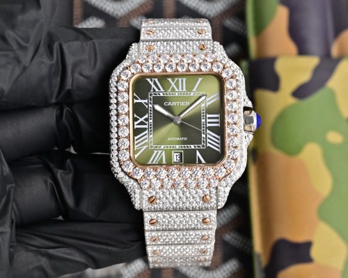 Cartier Watches High End Quality-038（Moissanite Diamond)