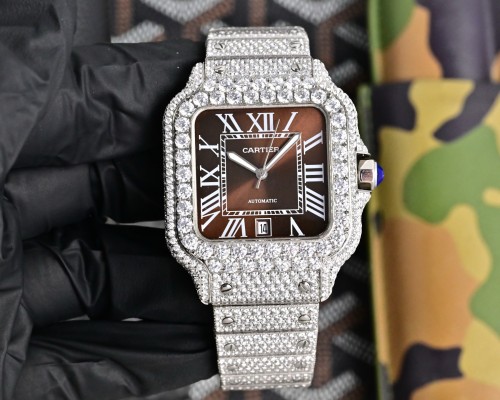 Cartier Watches High End Quality-024（Moissanite Diamond)