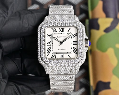 Cartier Watches High End Quality-023（Moissanite Diamond)